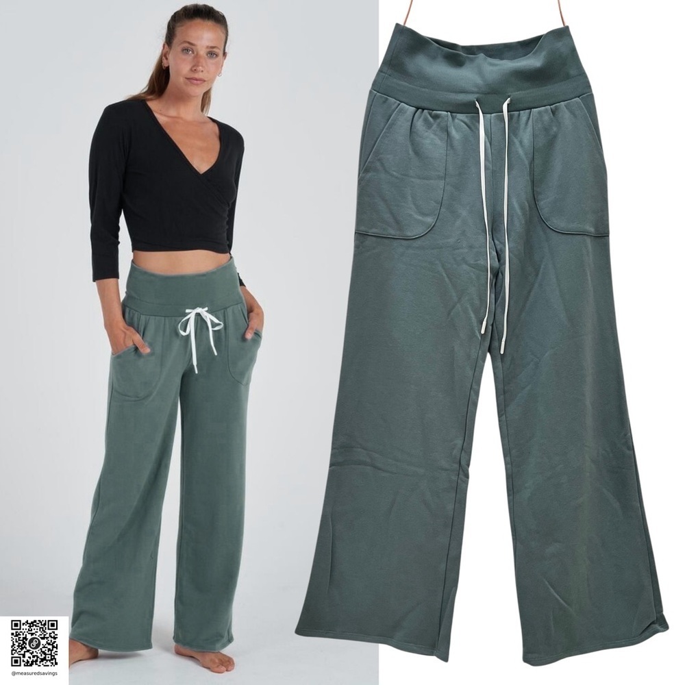 Thrive Societe (X-Small NWT) Rib Wide Leg Lounge Pants - Flint - Thrive Society